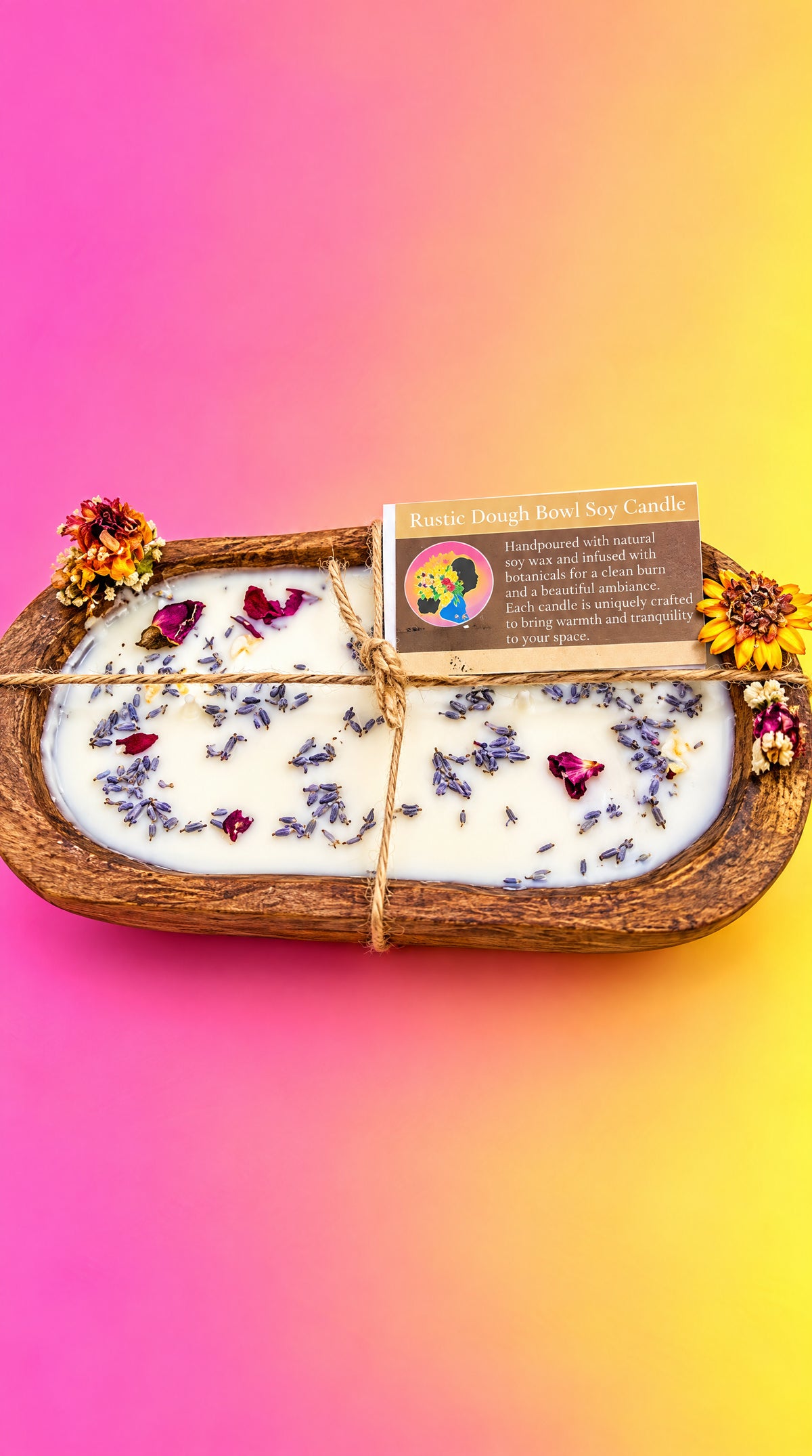 Rustic Dough Bowl 3- wick Soy Candle