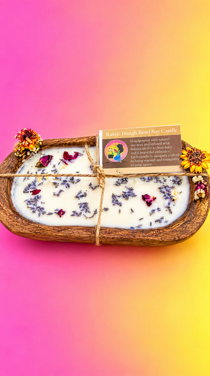 Rustic Dough Bowl 3- wick Soy Candle