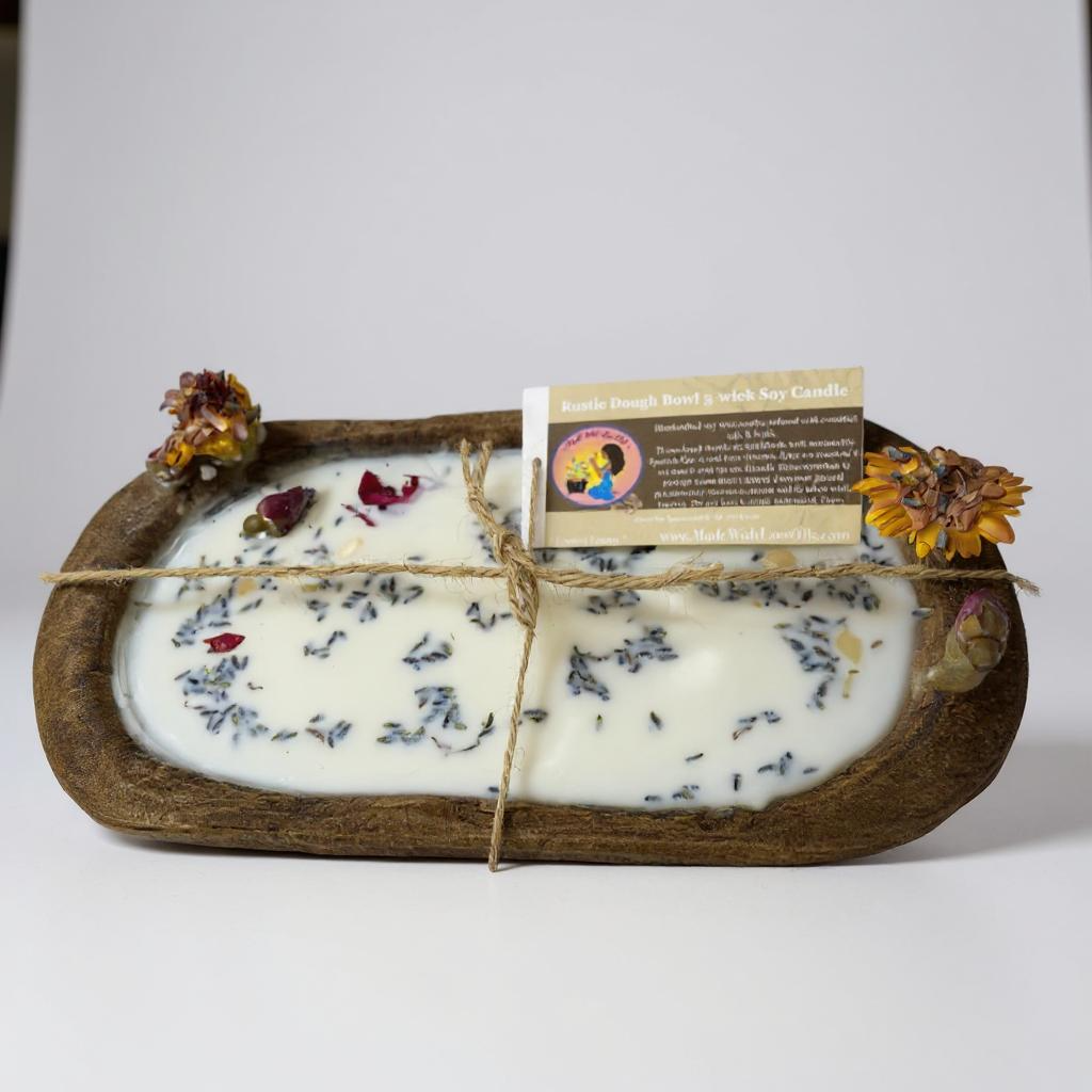 Rustic Dough Bowl 3- wick Soy Candle