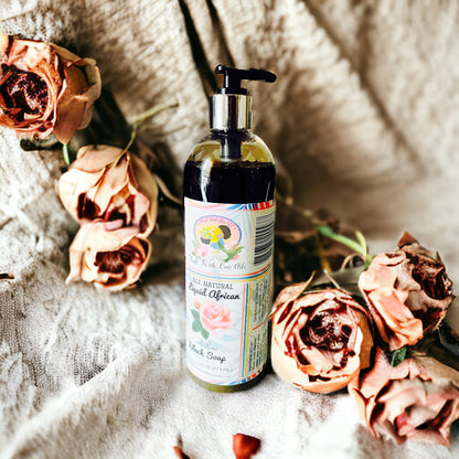 Premium Rose Liquid African Black Soap